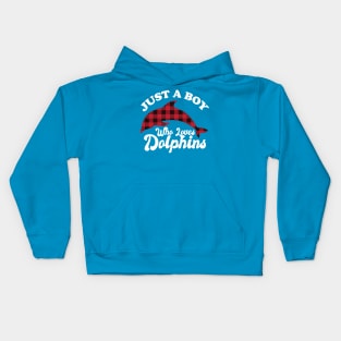 Just A Boy Who Loves Dolphin Kids Hoodie